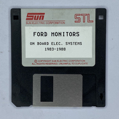 Sun STL Ford Monitors On Board Elec Systems 1983-1988 Floppy Disk Automotive