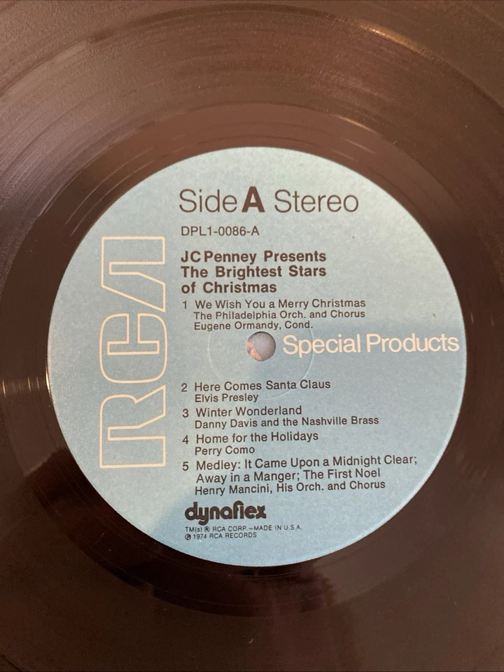 Lot#2 LP The Brightest Stars Of Christmas JCPenny 1974 DPL1-0086 N-Mint Vinyl - Image 4 of 4