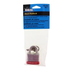 IDEAL INDUSTRIES 44-906 KEYED LAMINATED STEEL PADLOCK, 3/4-INCH SHACKLE CLEARANC
