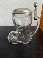 BMF Zinn Bierstiefel  + Zinn Bierkrug Schaller 93% GUT (Joachim Signatur)
