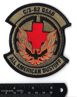 US Army Aviation Patch: C CO 3 82nd AVN "ALL AMERICAN DUSTOFF"