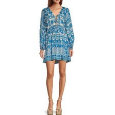 Chelsea & Violet Cadence Dress Size X-Small Blue White Boho NWT