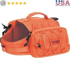 Durable Dog Pack W/ Storage Pouches Adjustable Backpack Outdoor Adventures New