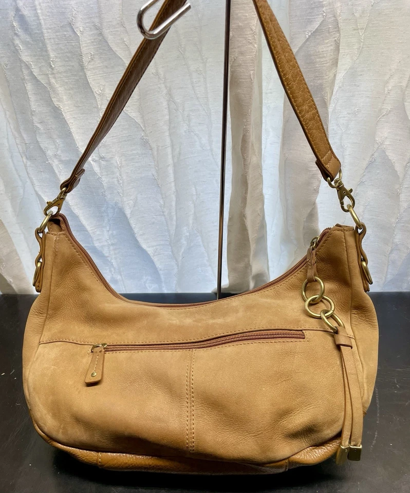 Bolso de Mano Stone Mountain/Estilo Hobo-Bolso de Hombro, Gamuza Tostado Claro/Nubuck/Cuero Foto 3 de 4