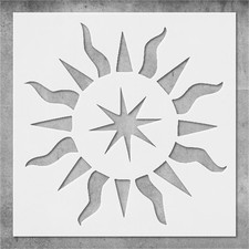 Sun Design Wall Art Reusable Stencil Template - StencilAir