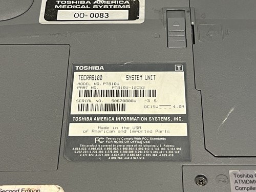 Toshiba Tecra 8100 14.1" Pentium III Laptop - For Parts Untested - Picture 9 of 9