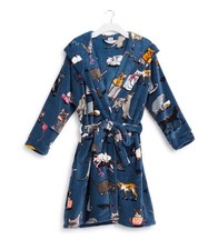 New Vera Bradley Cat's Meow Blue Soft Fleece Robe Small Medium Large XL XXL XXXL