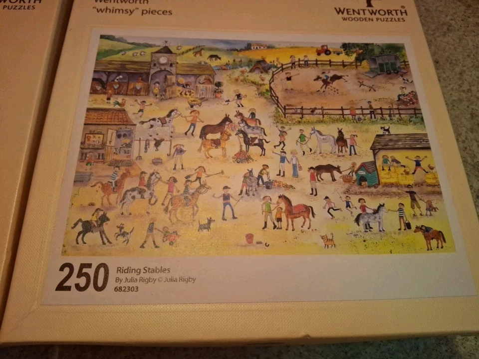 2 Wentworth Wood Wooden 250 Piece Jigsaw Puzzles Cats-Horses - Image 3 of 4