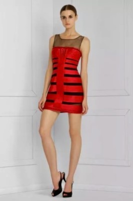 strapless open back dress Cue