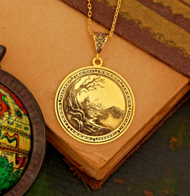 Artistic Nature View 925 Sterling Silver Pendant - Nature Inspired Pendant