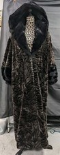 Vintage Ffw Fabulous Faux Wear By Seth Martin Fur Trench Coat Size Large