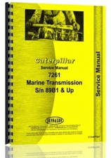 Caterpillar Transmission Service Repair Manual 7261 Marine SN 89B1 Up