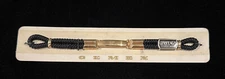 Gemex Watch Band NOS Loop End Gold Filled Black Cord Deployment Bracelet Vintage