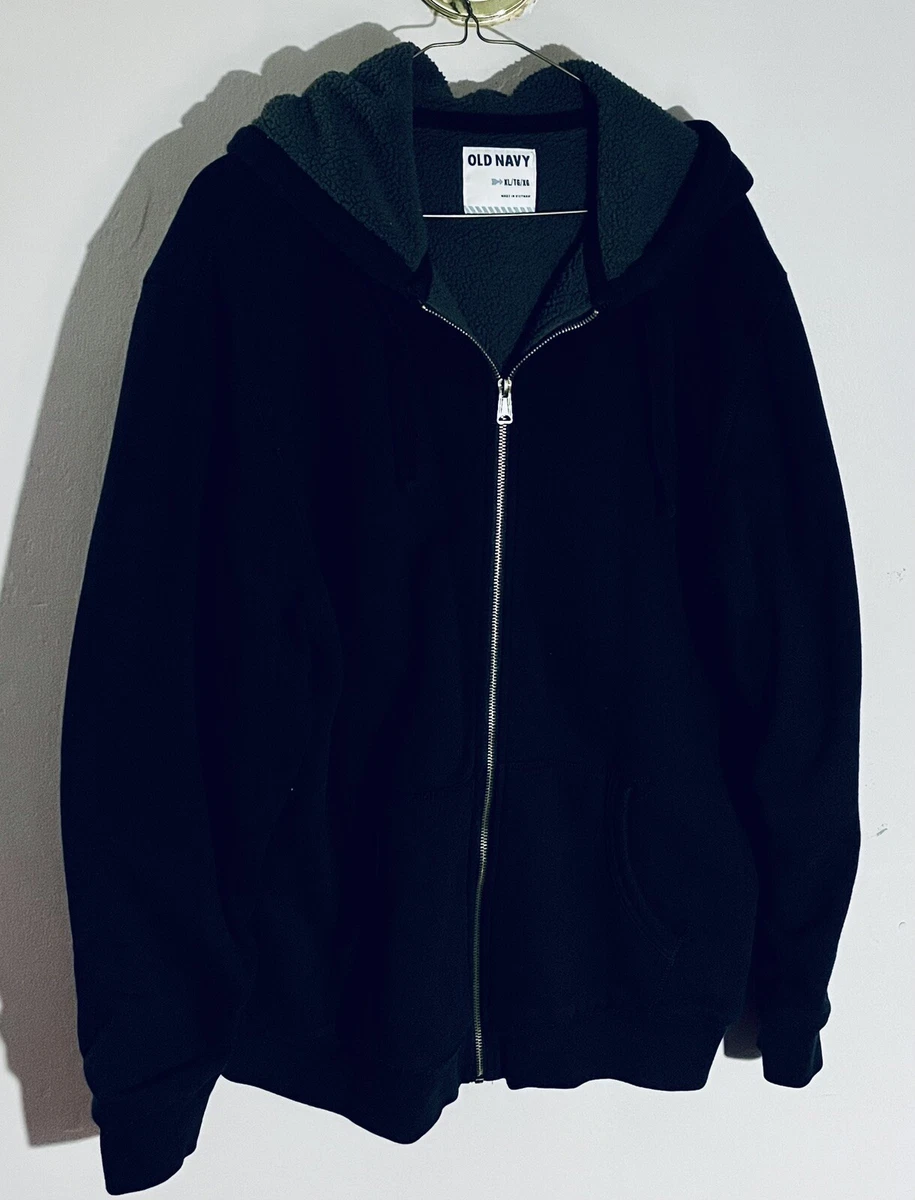 Solid sherpa zip up jacket sales