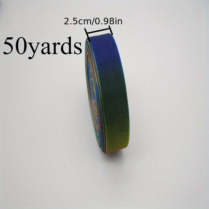 50 Yards Gradient Color Ribbon Organza Chiffon Craft for Gift Wrapping 1-4cm - Image 4 of 4
