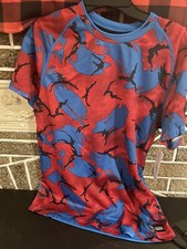 Boys Athletic Works DriWorks Short Sleeve RED Camo T-Shirt Size XL 14/16