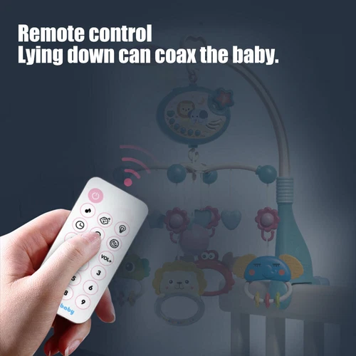 Baby Musical Crib Bed Bell Cot Mobile Moon&Star Dream Light Nusery Lullaby Toys - Picture 7 of 17