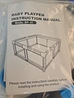 Baby Playpen, Play Pens for Babies and Toddlers, Indoor & Outdoor Grey - New