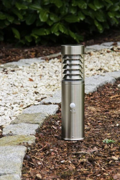 Außenleuchte mit Bewegungsmelder Stehlampe Wegeleuchte Außenlampe Edelstahl - Bild 3 von 4