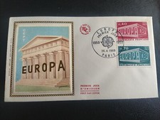 Enveloppe 1er Jour Europa CEPT Oblitérés Paris 1969 Timbre N°1598/99 FDC Soie