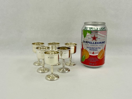 Cased Set of 6 Antique Sterling Silver Shot Glasses/Cups/Goblets Birmingham 1926 - Picture 4 of 11