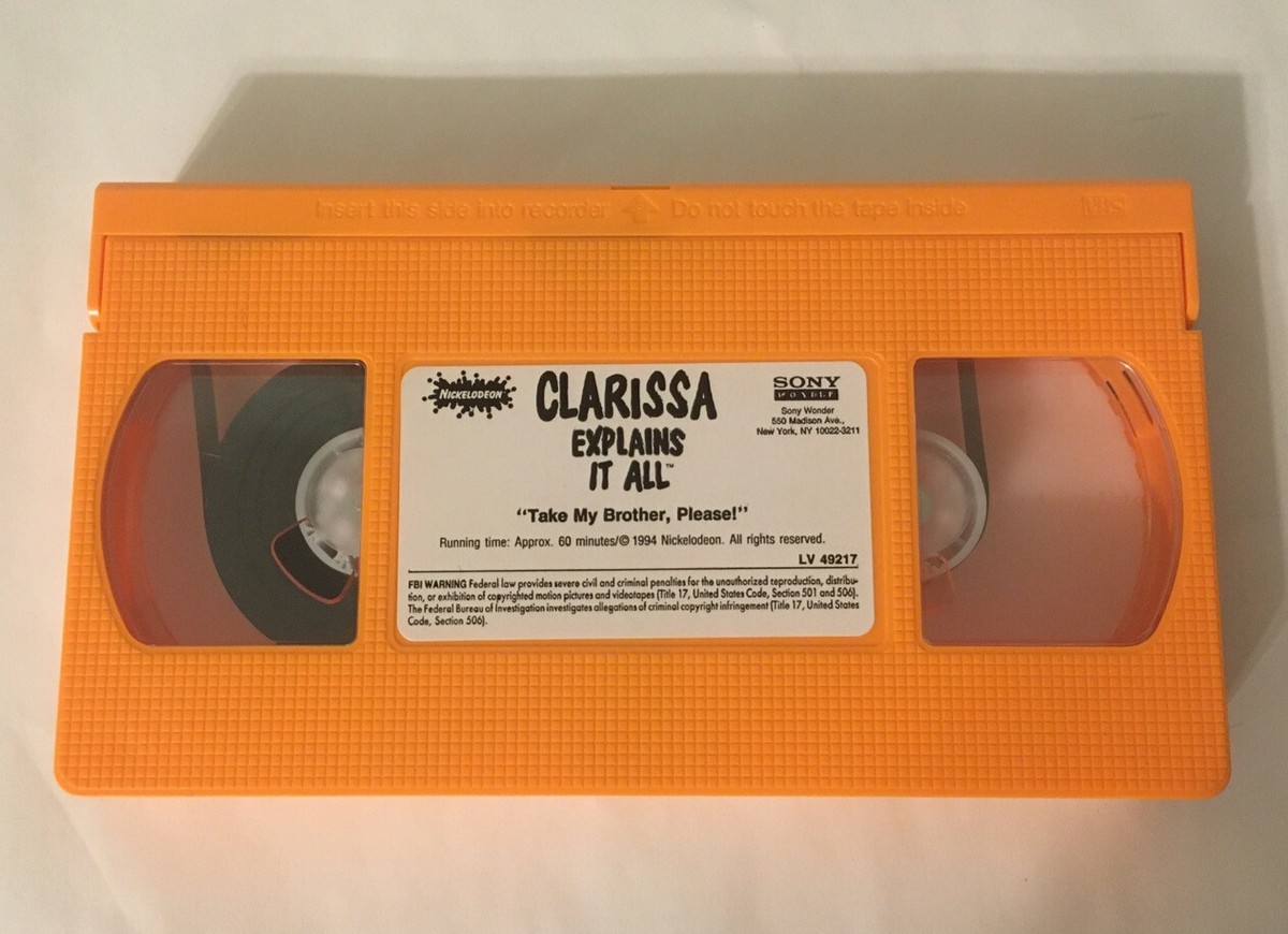 Clarissa Explains It All VHS Take My Brother Please Nickelodeon