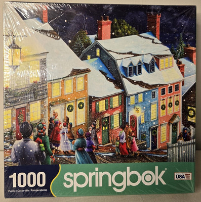 Springbok's 1000 Piece Jigsaw Puzzle Christmas Carolers - Made in USA, New, Seal