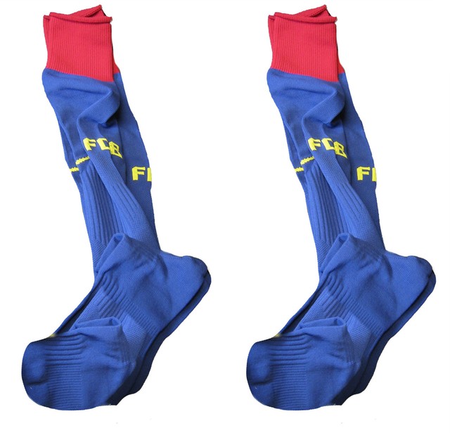 2 Pairs Of New Nike Barcelona Football Socks Home Blue Adults L Uk 7 5 11 For Sale Online