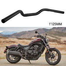 1" 25mm High Drag Handlebar Matte Black For Honda Rebel 1100 250 300 450 500