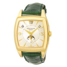 PATEK PHILIPPE 18K Yellow Gold Gondolo Annual Calendar 5135 Moon Box Warranty