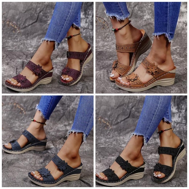 APL Sandali con zeppa da donna ciabatte casual da donna estive slip on scarpe DE