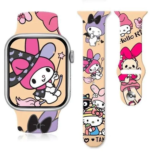 Anime Sannrio My Melody Cinnamoroll Kuromi Uhrenarmband für Apple Watch 8765 Stra - Bild 44 von 58