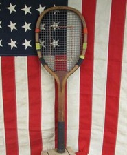 Vintage 1920s Antique Wood Tennis Racquet Unique Shape Transitional era Display