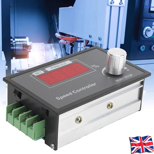 DC 6-60V 30A PWM Motor Speed Controller – Digital Display, Potentiometer, Momentary Start/Stop Switch, 15KHz