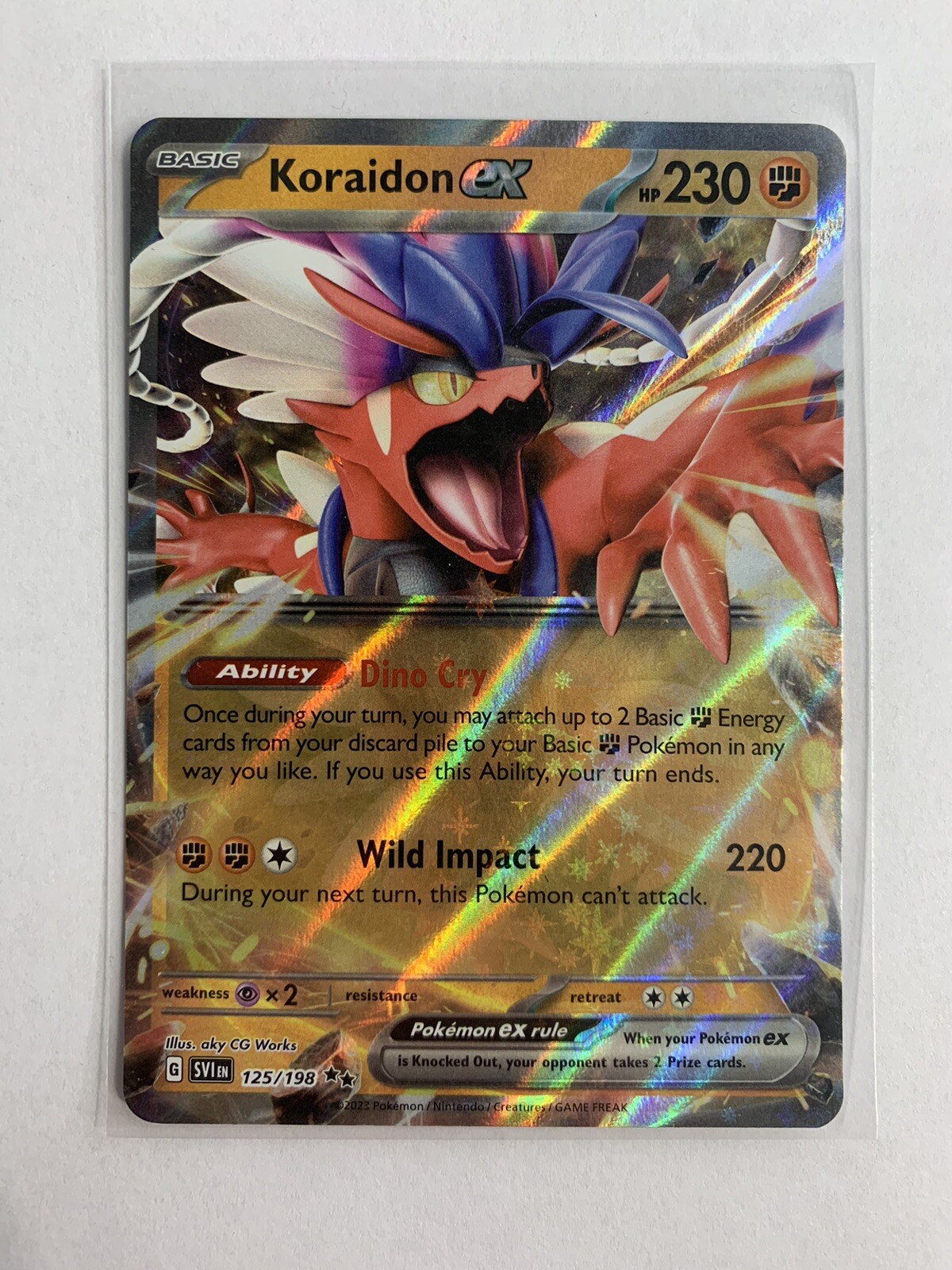 Pokemon - Koraidon EX 125/198 Scarlet & Violet Base Set - Double Rare Holo NM