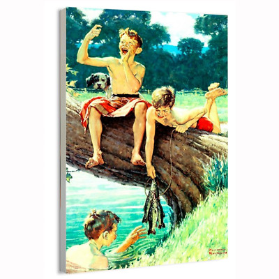 The Old Fishing Hole Contemporary Poster or Canvas Fine Wall Art Home Decor