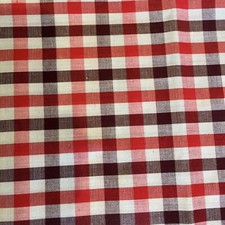 Red plaid fabric 1.5 yards