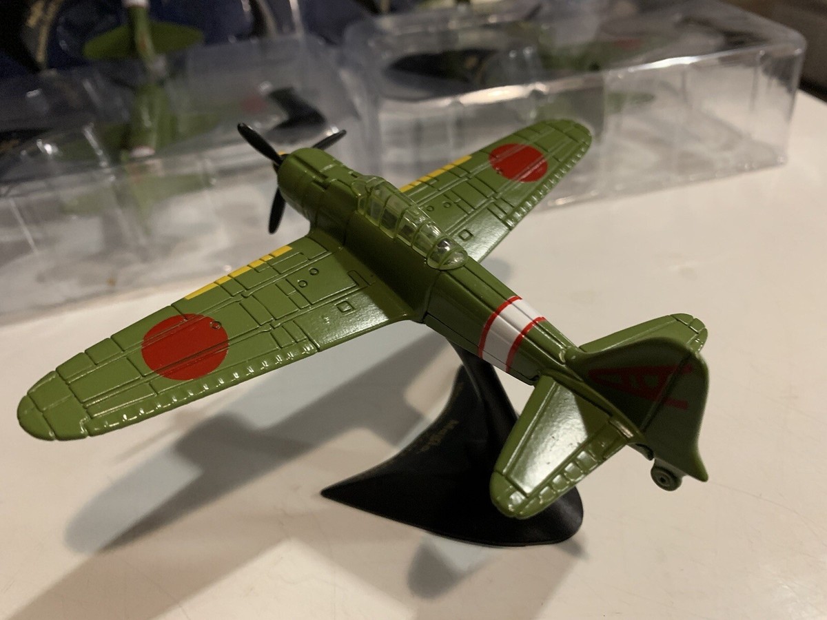 Lot 10 Avions 1:100 – 5 Mitsubishi Zero Maisto + 5 Mustang Del Prado – Boîtes Incluses