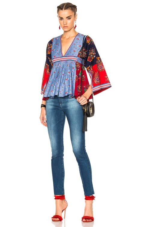 $495 ULLA JOHNSON "Nadi" Patchwork Embroidered To… - image 6