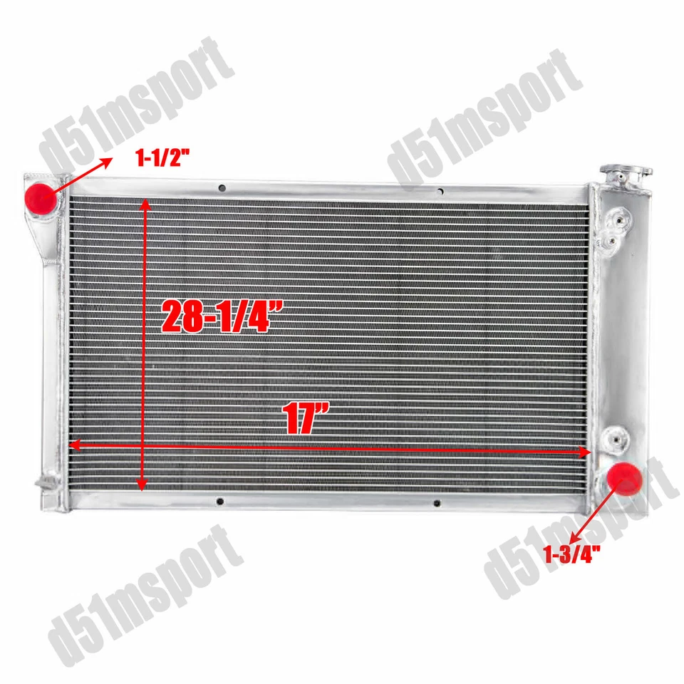 4 Rows Radiator Shroud Fan Kit For 1967-1972 Chevy C/K C10,C20 C30 K10 GMC C2500 Foto 3 de 4