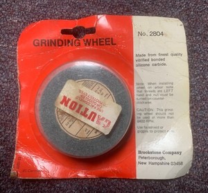 Brand New- BROOKSTONE Grinding Wheel #2804, made in West Germany, 3” x 1/2”