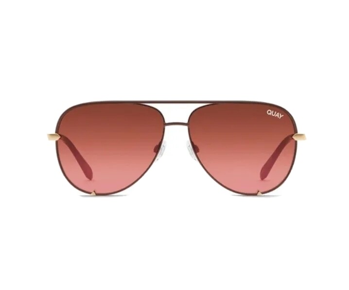 Quay High Key Aviator Bronze Brown Pink Sunglasses | eBay display picture 2