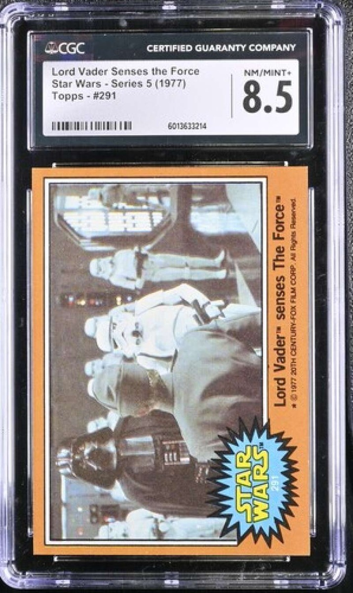 1977 TOPPS STAR WARS #291 LORD VADER SENSES THE FORCE CGC