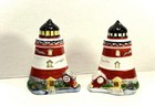 Collectible Vintage Lighthouse Salt and Pepper Shakers - Nautical Kitchen Decor