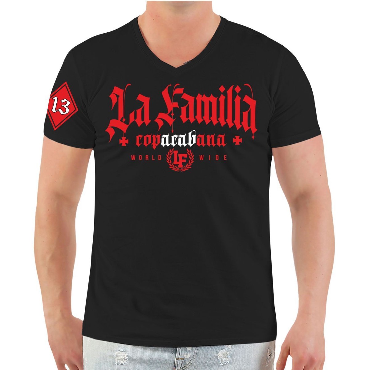 Herren T-Shirt La Familia Copacabana Worldwide rap ultras