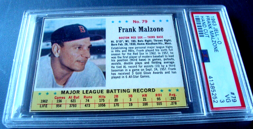 1963 JELL-O #79 FRANK MALZONE psa 3 HC BOSTON RED SOX (252) Jello NICE