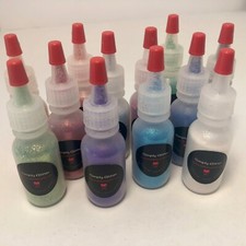 Cosmetic Glitter Set of 12 Glitter Tattoos Face Painting 1/2 ounce Poof Bottles