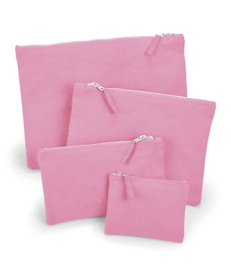 Westford Mill New Cotton Canvas Travel Make Up Cosmetic Wash Accessory Pouch Bag