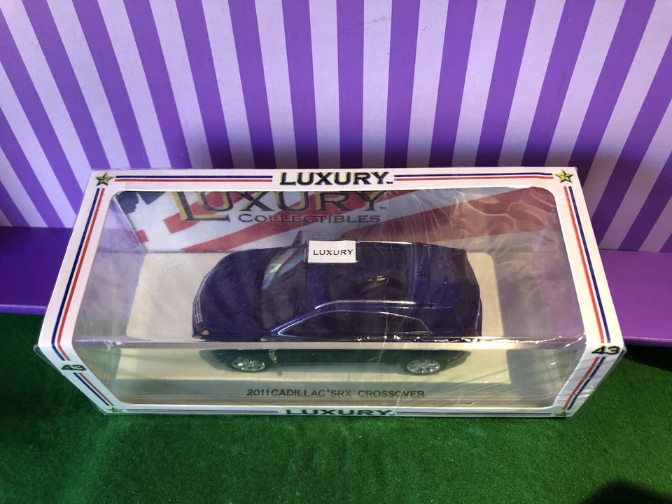 LUXURY COLLECTIBLES 1/43 CADILLAC 2011 SRX CROSSOVER Blue Car Diecast SHIPS FREE - Image 2 of 3