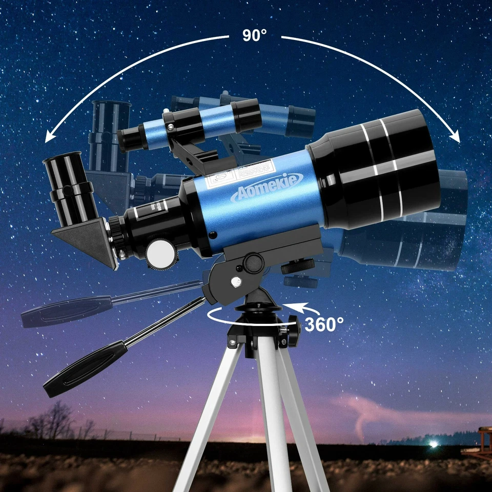 300mm Astronomical Telescope 150X with Phone Adapter Barlow Lens for Kids Gift - Image 3 of 4